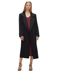 BOSS - Solid Patterned Waxed Jacket With Lapel Collar - Lyst