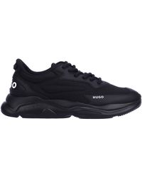 HUGO - Dames Leon Hardlooptrainers In Zwart - Lyst