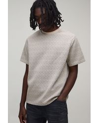 BoohooMAN - Regular Fit Jacquard T-Shirt - Lyst