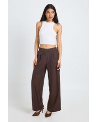 Boohoo - Tall Woven Pocket Detail Wide Leg Trouser - Lyst