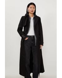 Karen Millen - Tailored Classic Belted Trench Coat - Lyst