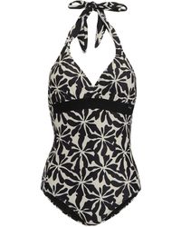 Regatta - Flavia Ii Abstract Gebloemd Eendelig Zwempak - Lyst