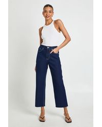 Boohoo - The High Waist Cropped Straight Leg Jean - Lyst