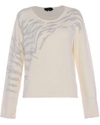 faina - Strickpullover Damen Wollweiß - Lyst