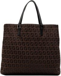 Fendi - Pre-Owned Zucchino Canvas Tote - Lyst