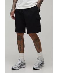 BoohooMAN - Tall Basic Relaxed Fit Cargo Jersey Short - Lyst