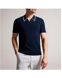 Ted Baker - Strortfo Rayon Open Neck Polo - Lyst