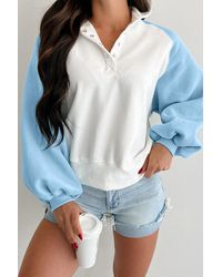 Azura Exchange - Kleurblok Lange Mouwen Top - Lyst