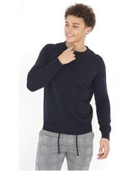 Brave Soul - Midnight 'Parsec' Crew Neck Knitted Jumper - Lyst