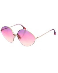 Victoria Beckham - Vb220S Oval-Shaped Metal Sunglasses - Lyst