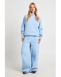 Boohoo - Petite Pintuck Detail Straight Leg Jogger - Lyst
