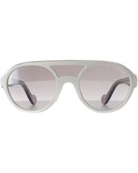 Moncler - Rond Wit Transparant Grijs Ml0052 - Lyst