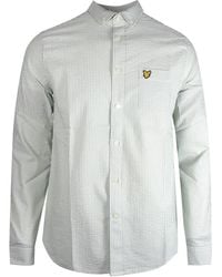 Lyle & Scott - Seersucker Strike Long Sleeve Shirt Cotton - Lyst