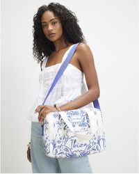 River Island - Ibiza Print Holdall Bag Cotton - Lyst