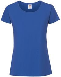 Fruit Of The Loom - Ladies Ringspun Premium T-Shirt (Cobalt) - Lyst