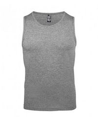 Sol's - Justin Sleeveless Tank Vest Top Marl) Cotton - Lyst