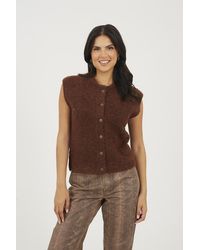Brave Soul - Boucle Knitted Waistcoat - Lyst