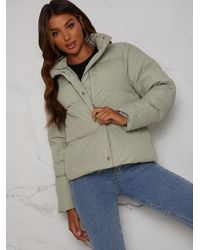Chi Chi London - Cropped Padded Puffer Coat - Lyst