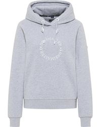 Dreimaster - Hoodie Dames Licht Grijs Melange - Lyst