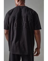 BoohooMAN - Training Dept Oversized Embossed T-Shirt - Lyst