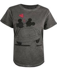Disney - Ladies Mickey & Minnie Mouse Hearts T-Shirt (Vintage) Cotton - Lyst