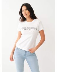TRUE RELIGION - Slim Crew Neck Tee - Lyst