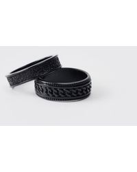 BoohooMAN - 2 Pack Rings - Lyst