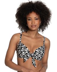 Pour Moi - 24401 Casablanca Lightly Padded Front Tie Bikini Top - Lyst