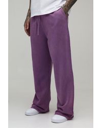 BoohooMAN - Tall Wide Fit Drop Crotch Washed Jogger - Lyst