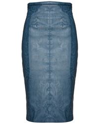 Conquista - Faux Leather High Waist Pencil Skirt - Lyst