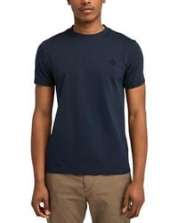Timberland - T Shirts Classic Logo Summer Crew Neck Dunstan River Tops New - Lyst