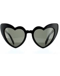 Saint Laurent - Herzförmige sonnenbrille mit logodetails - Lyst