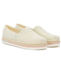 TOMS - Alpargata Platform Rope Natural Espadrilles - Lyst