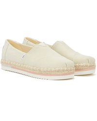 TOMS - Alpargata Platform Rope Natural Espadrilles - Lyst