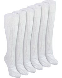 Sock Snob - 6 Pairs Ladies 100% Cotton Knee High Socks - Lyst