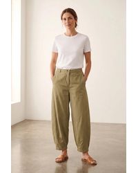 Secret Label - Linen Blend Barrel Leg Trousers - Lyst