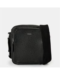 BOSS - Accessories Moon Textured Cross Body Bag With Tone Hardware - Lyst