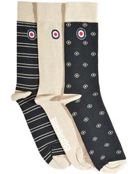 Lambretta - Paisley Socks (Pack Of 3) /Stone) - Lyst