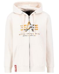 Alpha Industries - Basic Puff Print Camo Zip Hoodie - Lyst