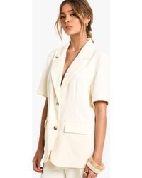 Boohoo - Tailored Woven Short Sleeve Blazer - Lyst