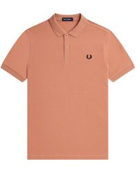 Fred Perry - Plain Light Rust Polo Shirt - Lyst