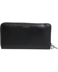 Dolce & Gabbana - Accessoires ,Zwart ,Leer Python Embossed Continental Wallet - Lyst