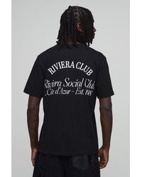 BoohooMAN - Regular Rivera Club Print T-Shirt Cotton - Lyst