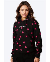 Hype - Hooded Heart Print Sweatshirt - Lyst