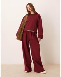 ASOS - Interlock Super Wide Leg Trouser - Lyst