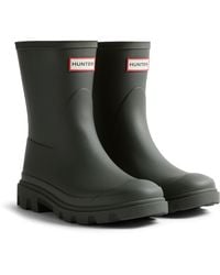 HUNTER - Downpour Short Rubber Dark Wellington Boots - Lyst