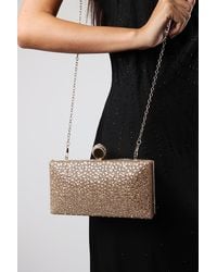 Where's That From - Wheres 'Reve' Crystal Embellished Clutch Bag With Ring Handle - Lyst
