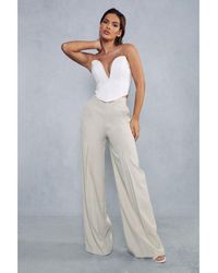 MissPap - Premium Pleat Detail Tailored Trousers - Lyst