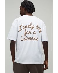 BoohooMAN - Oversized Guiness License Print T-Shirt - Lyst