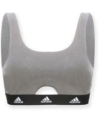 adidas - Active Comfort Cotton Scoop Bralette - Lyst